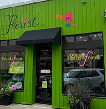 Petal and Fern at 5 Points, a florist located in Raleigh, North Carolina